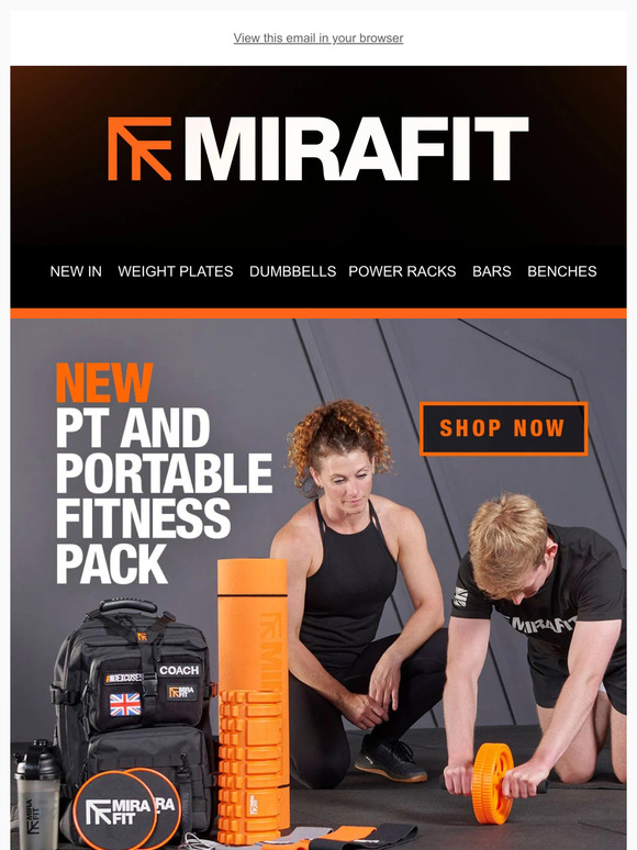 Mirafit dumbbells and online rack