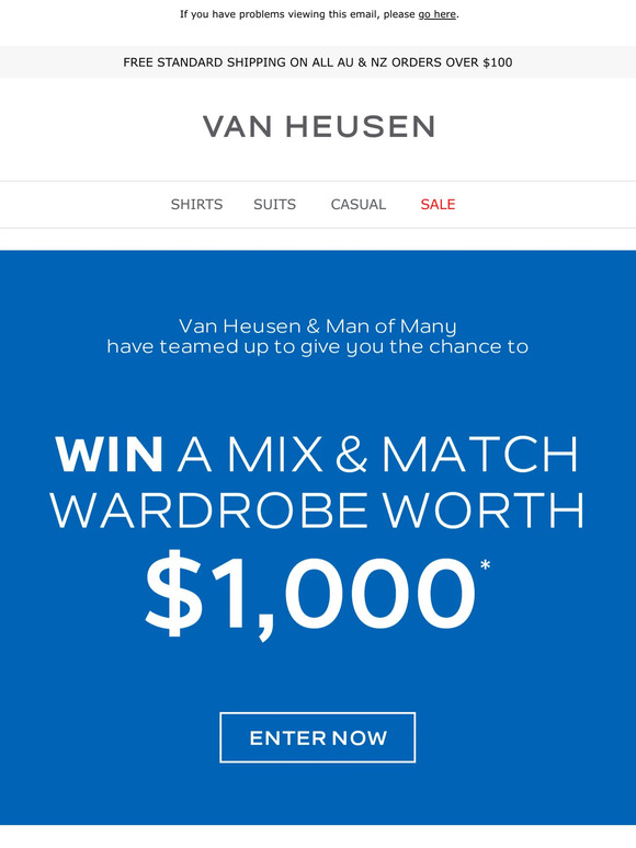 Van Heusen Win a Wardrobe Worth 1,000 Milled