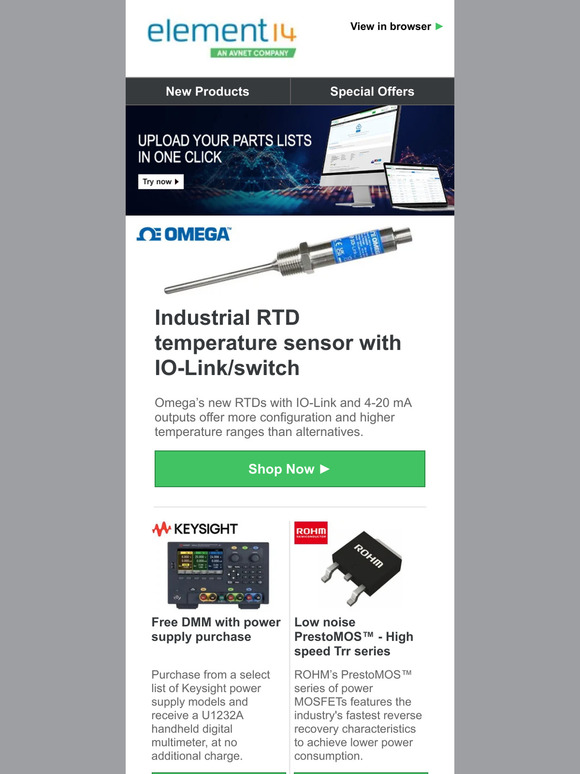 Your weekly selection of products from leading manufacturers