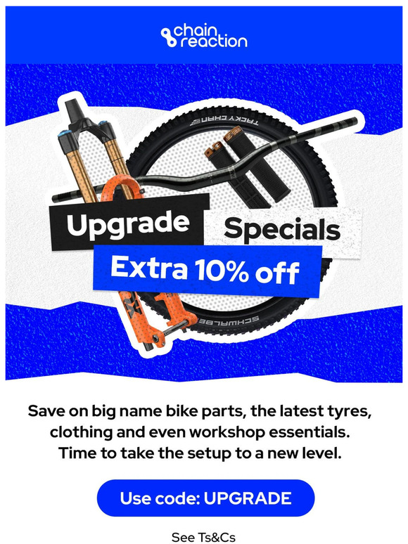 Save on bike, gear and workshop upgrades