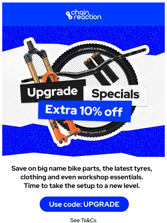 Save on bike, gear and workshop upgrades