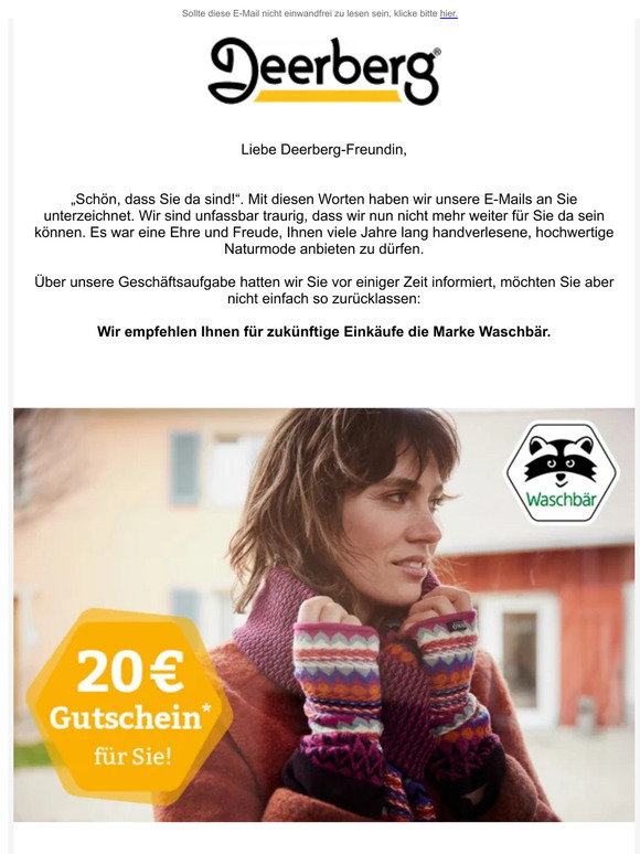 Schon entdeckt? Wir empfehlen Waschbär: 20 € Willkommensgutschein für Sie!