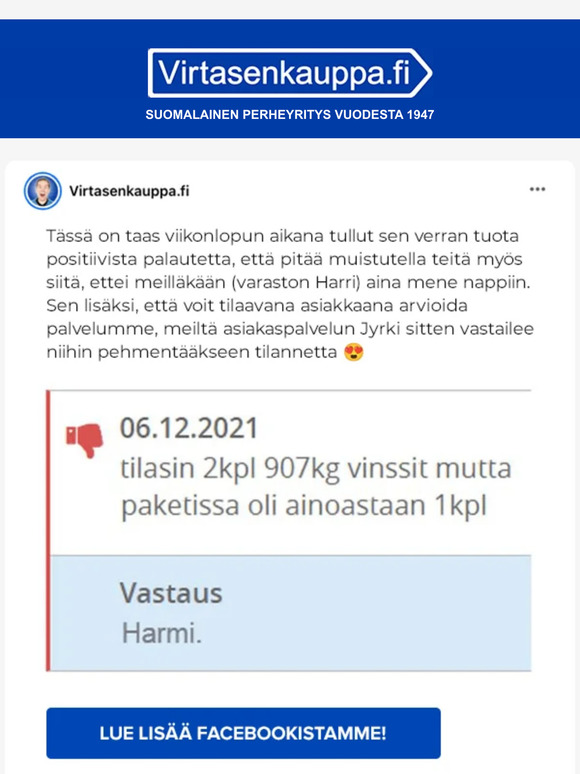 Taas negatiivista palautetta 💀