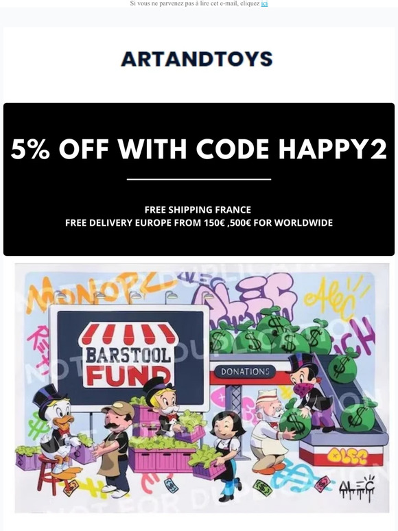 Sculpture and print by Alec Monopoly