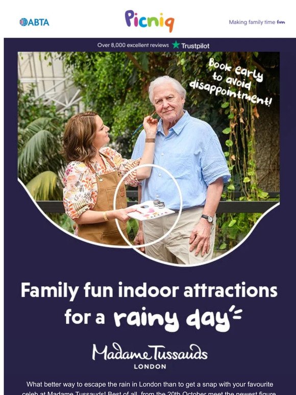 Save on rainy day attractions with Picniq