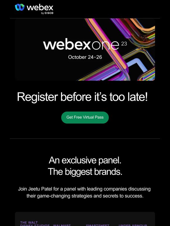 📢 1 Week Left! Don’t miss out on WebexOne.