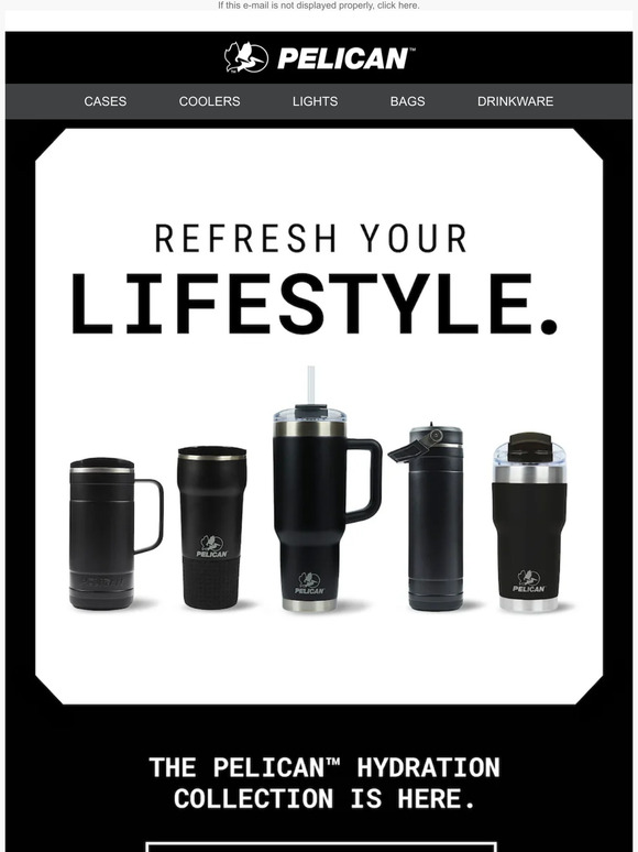 Pelican Products Introducing the Pelican™ Hydration Collection Milled