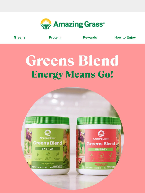 Amazing Grass Meet Greens Blend Energy Milled