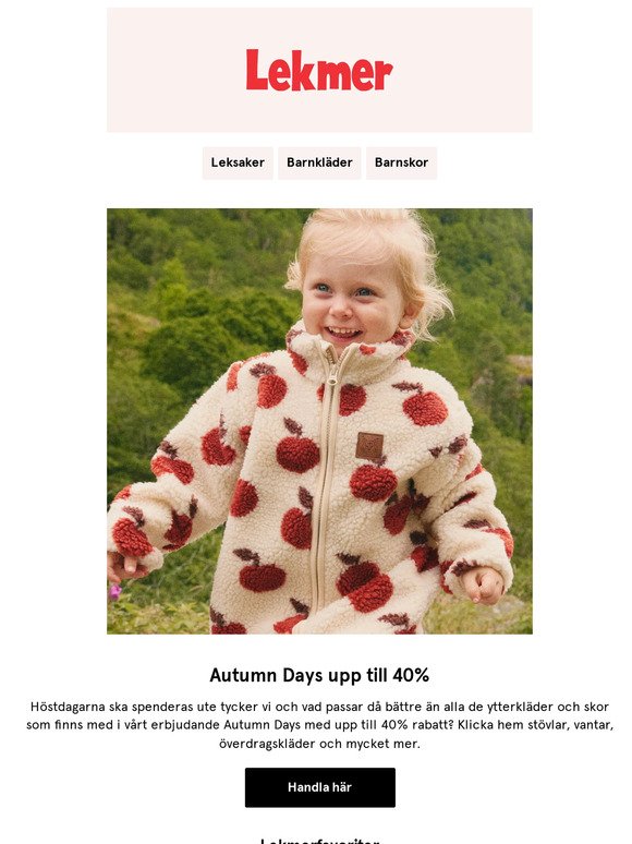 Hitta favoriterna i Autumn Days upp till 40% 🍁