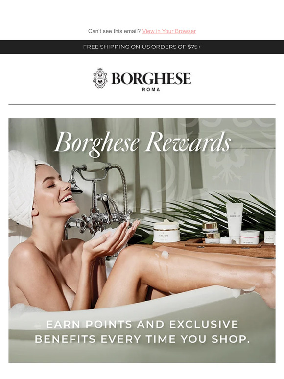 Borghese Rewards: Join, Shop and Enjoy!