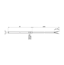 Enda teplotný senzor  Typ senzora Pt100 Teplotný rozsah-50 do 200 °C  Dĺžka kábla 2 m Šírka snímača 6 mm