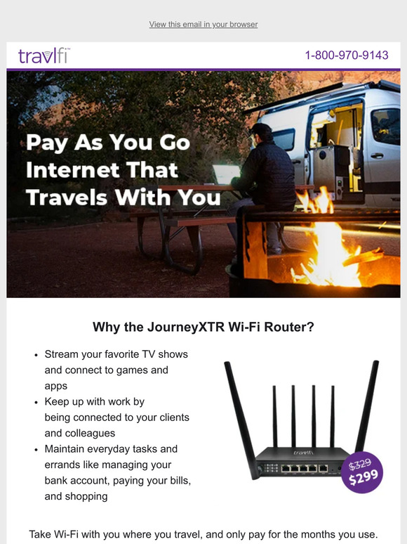 TravlFi Get connectivity all season long! Milled