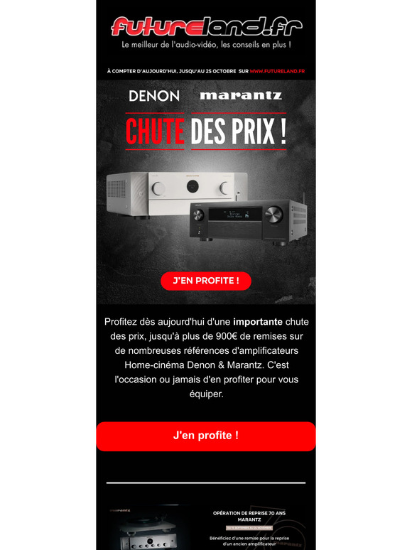 Denon & Marantz : chute des prix sur une sélection d'amplis Home-cinéma !