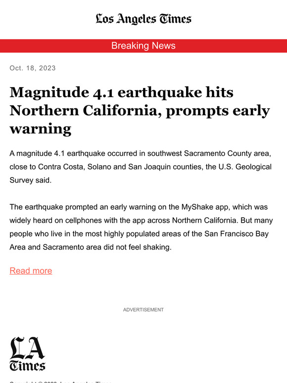 Earthquake los angeles breaking news
