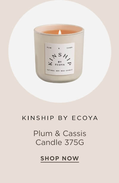 Kinship ecoya plum & cassis candle 375G