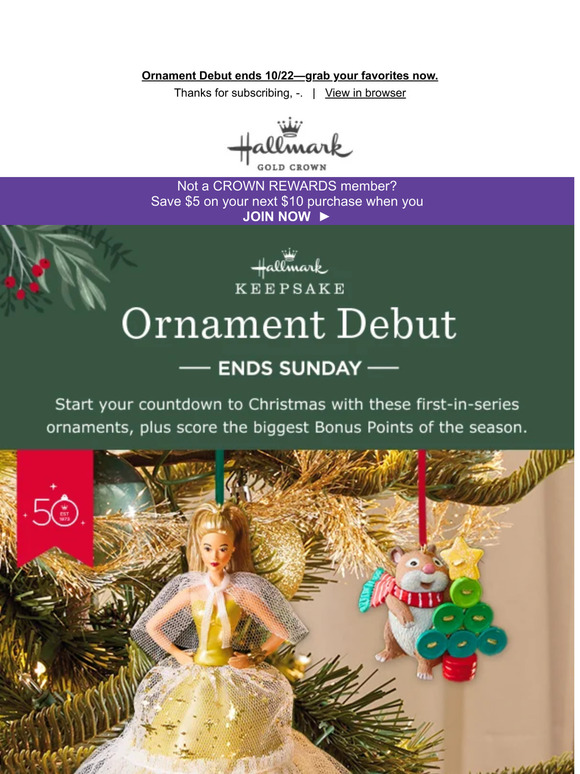 Hallmark See what’s new at Ornament Debut! Milled