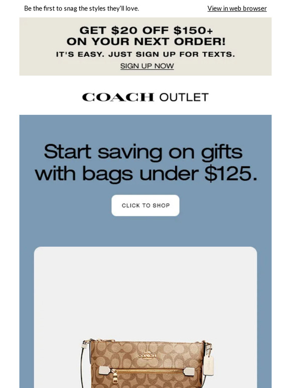 Coach Outlet clearance sale: Save 75% on a wide selection of bags