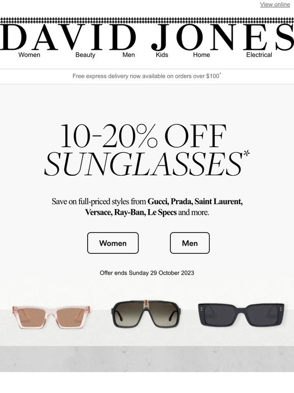 10-20% Off Sunglasses