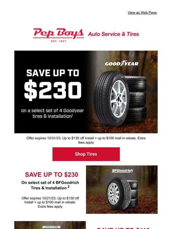 $230 OFF GOODYEAR TIRES🤑