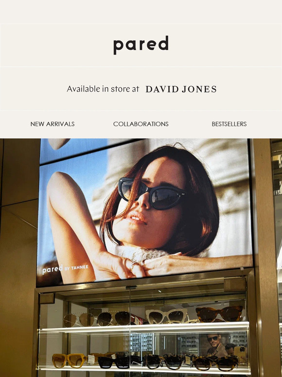 Shop pared in store at David Jones