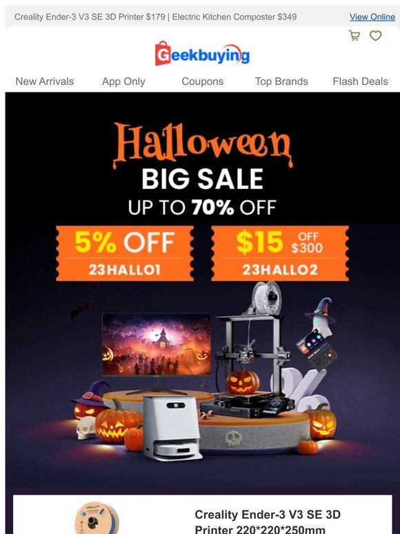 🎃Halloween Big Sale >> Up To 70% Off + $15 Off Sitewide Coupon!
