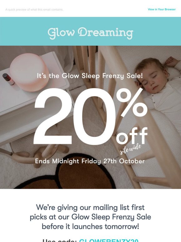 Sleep & Glow - Latest Emails, Sales & Deals