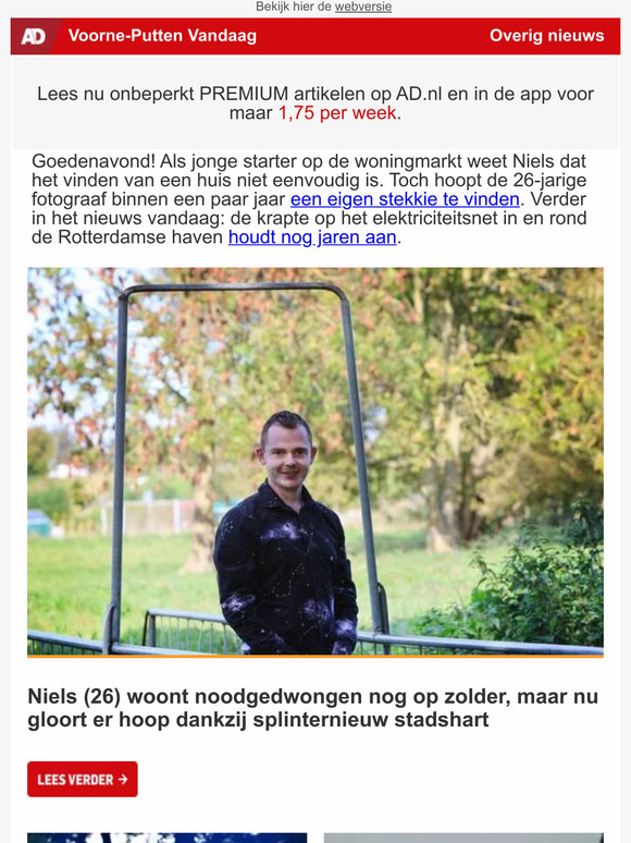 AD Webwinkel, Volkskrant, Trouw, Parool & Reg: Niels (26) Woont ...