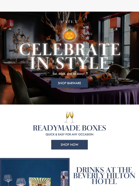 Celebrate Halloween in style with PATET 🥂