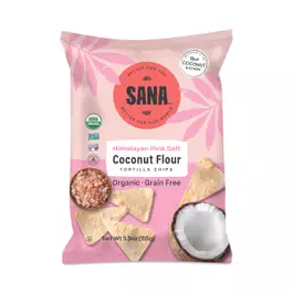 The Real Coconut Coconut Flour Tortilla Chips, Himalayan Pink Salt