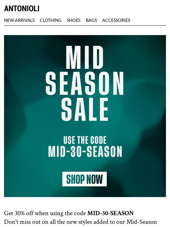 Mid-Season Sale – More Styles Added