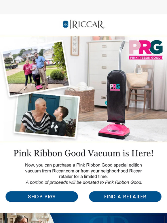 Riccar Our Pink Ribbon Good vacuum is available now! Milled