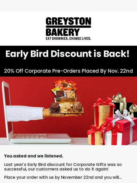 20% Off Corporate Gift Pre-Orders!