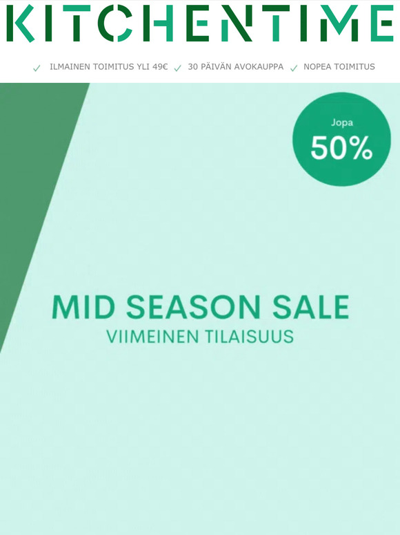 VIIMEINEN TILAISUUS: MID SEASON SALE ⌛