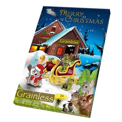 Calendario de Adviento sin cereales para roedores de JR Farm