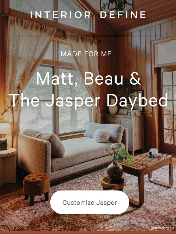 MADE FOR ME: The Jasper Daybed
