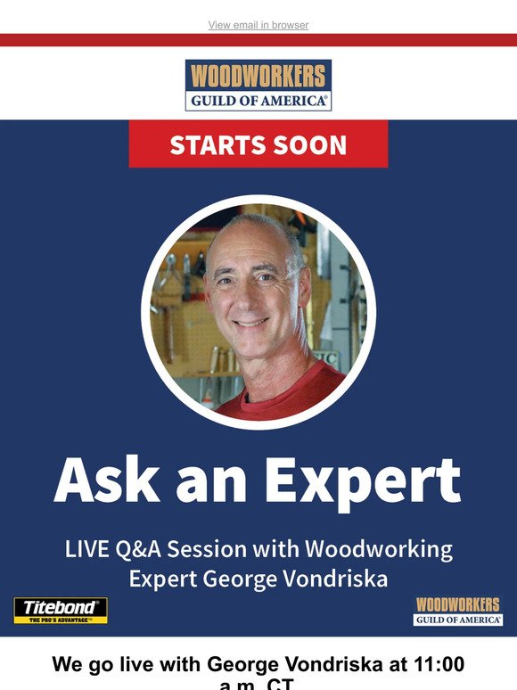 LIVE at 11:00 a.m. CT - Join George Vondriska for a FREE Live Event