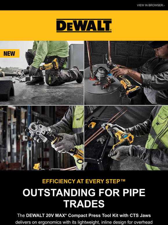 DEWALT Discover our NEW 20V MAX* Compact Press Tool Milled