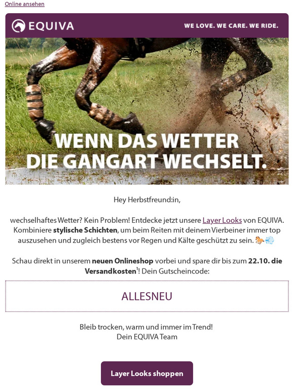 Schick & wetterfest im Sattel!