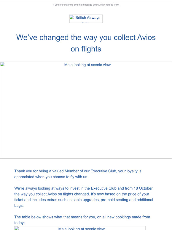 The way you collect Avios on flights has changed