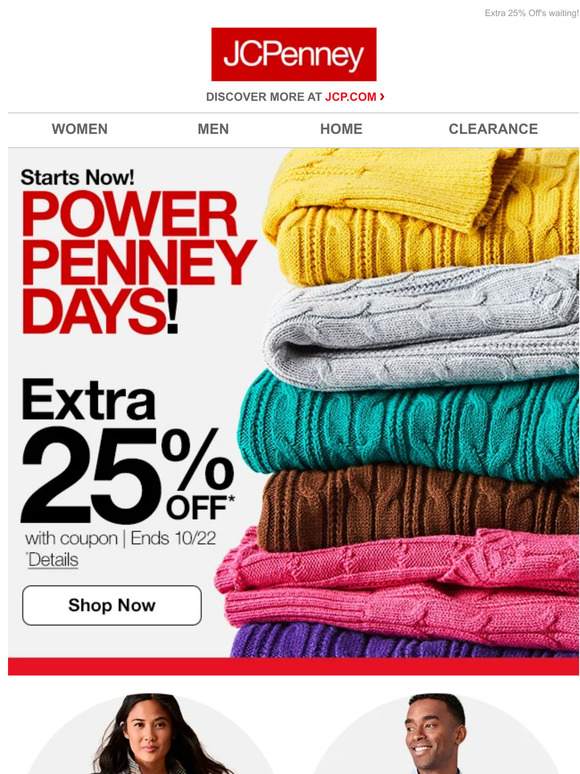 JC Penney: FINAL TAKE CLEARANCE: Up to 80% off in store