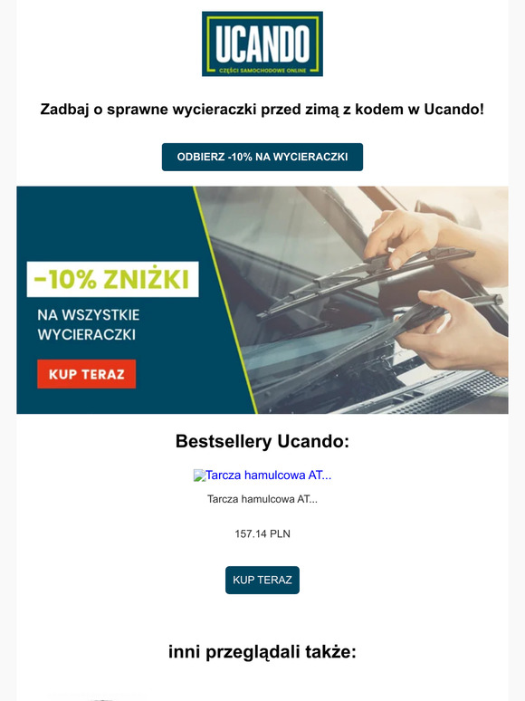 ✅ Wymień wycieraczki przed zimą z dodatkowym kodem w Ucando.pl