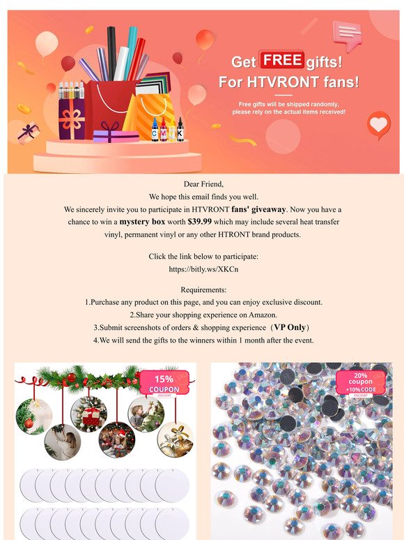 HTVRONT Fans' Giveaway Invitation - HTVRont