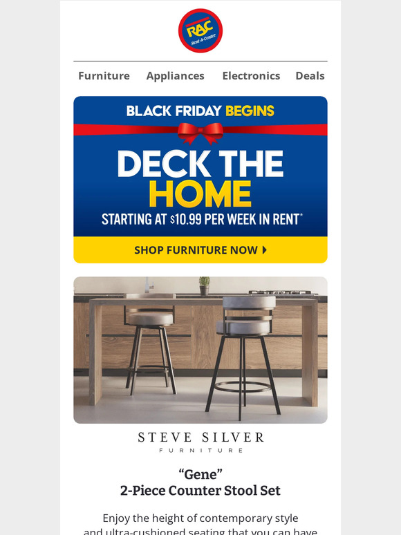 RentACenter Black Friday Now Furniture As Low As 10.99 Per Week in