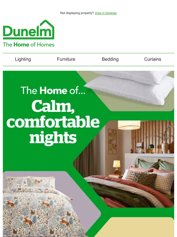 Dunelm Better bedtimes, this way Milled