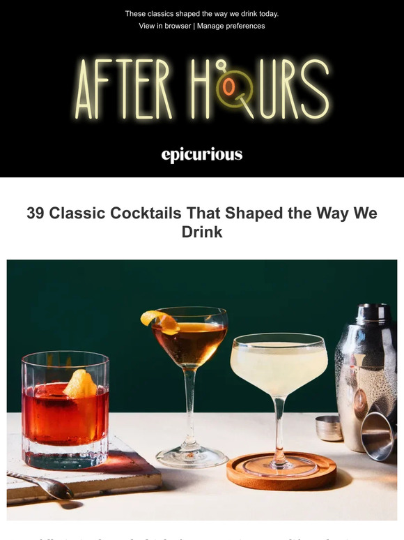 Epicurious Essential cocktails everyone should know Milled