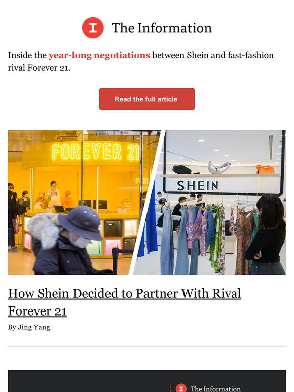 How Shein Decided to Partner With Rival Forever 21 — The Information