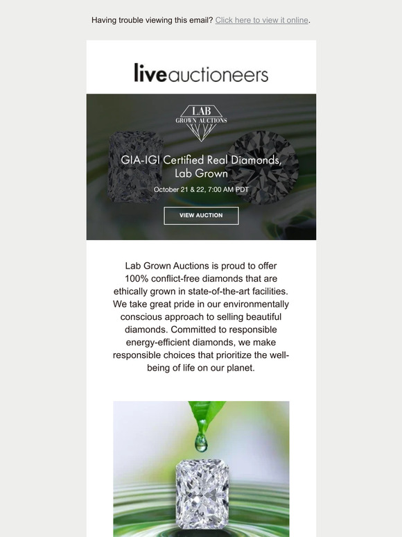 LiveAuctioneers GIAIGI Certified Real Diamonds, Lab Grown Lab Grown