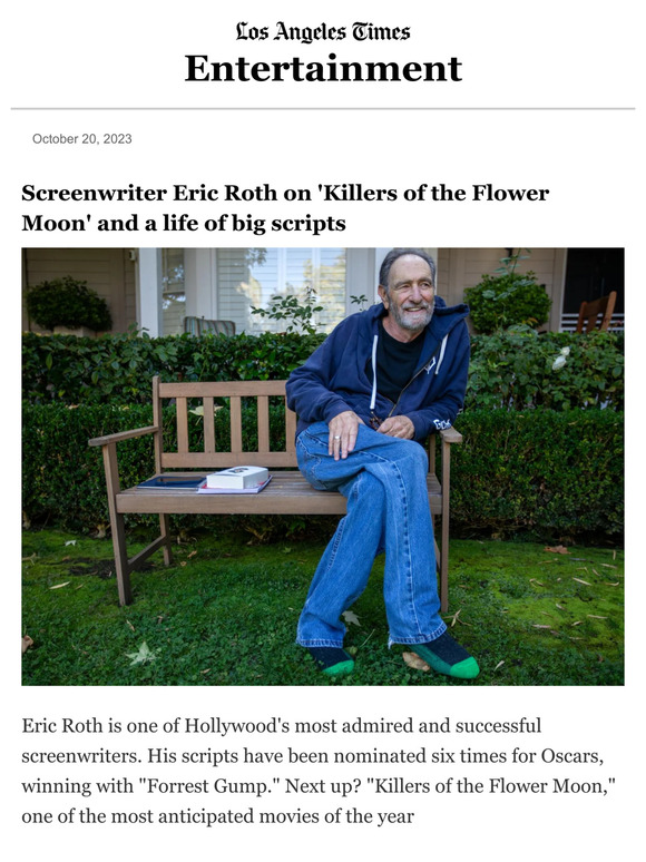 Los Angeles Times Screenwriter Eric Roth on 'Killers of the Flower
