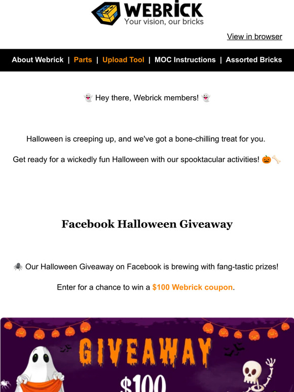 Webrick: 🎃3 Un-BOO-lievable Halloween Surprises Await! | Milled