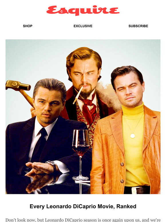 Esquire Every Leonardo Dicaprio Movie Ranked Milled
